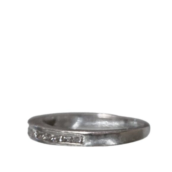 Certified Natural Diamond 14k White Gold Band - Picture 2 of 3